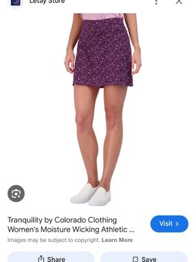 Tranquility by Colorado Clothing Ladies' Skort Purple size smalll